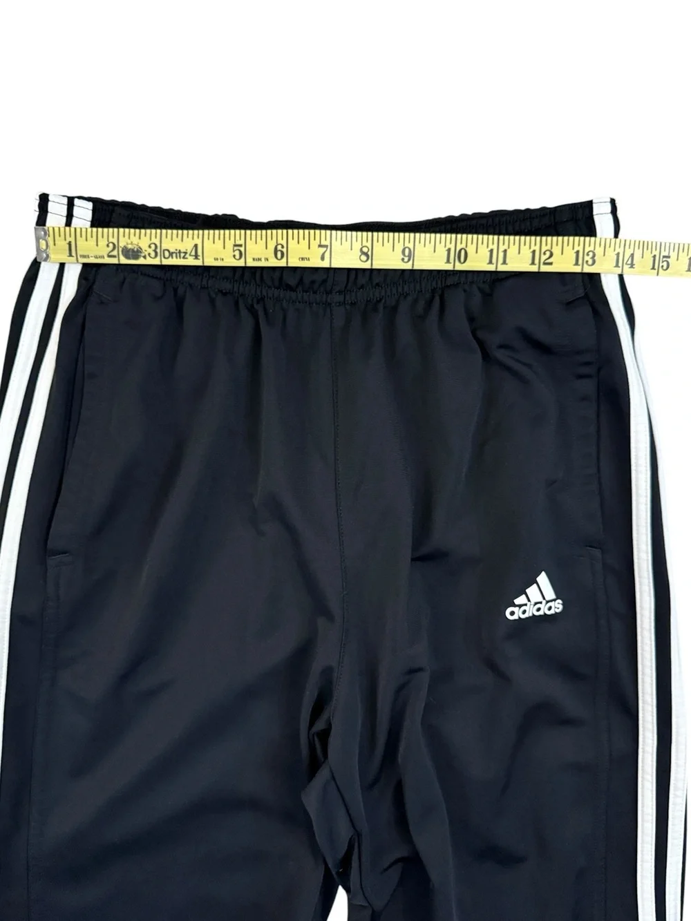 Adidas Tiro Track Pants Black 3 Stripe Ankle Zip Joggers Mens Medium